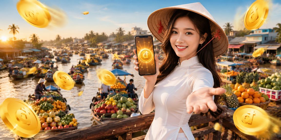 Người dùng ở vùng sông Mekong tham gia casino online trên ứng dụng di động